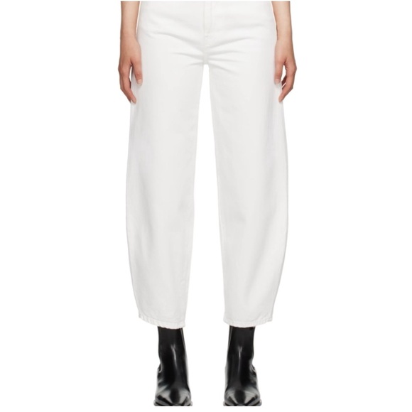 Toteme Off White Barrel Leg Jeans size 26 - Picture 1 of 10